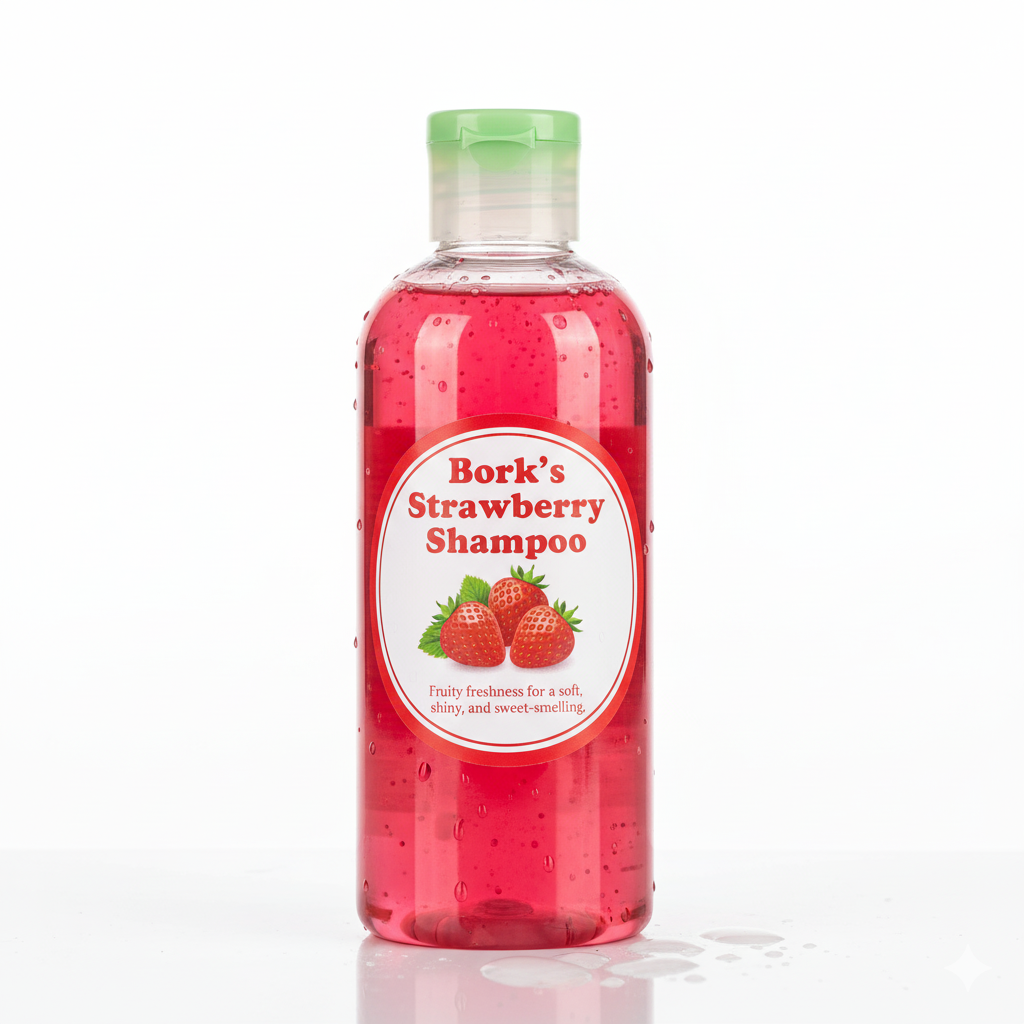 Bork’s Strawberry Extracts Shampoo - Fruity freshness for a soft, shiny, and sweet-smelling coat