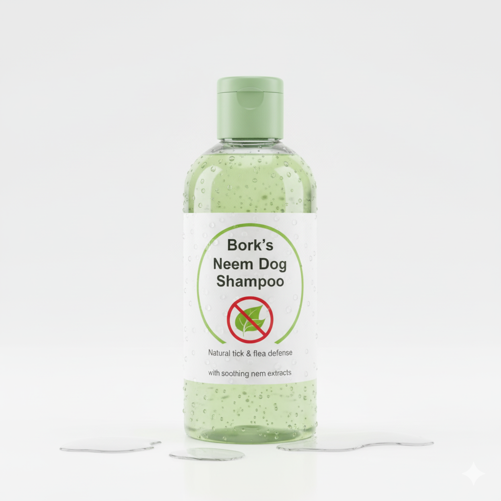 Bork’s Neem Dog Shampoo – Natural tick & flea defense with soothing neem extracts
