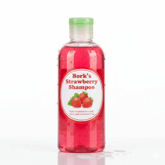 Bork’s Strawberry Extracts Shampoo - Fruity freshness for a soft, shiny, and sweet-smelling coat